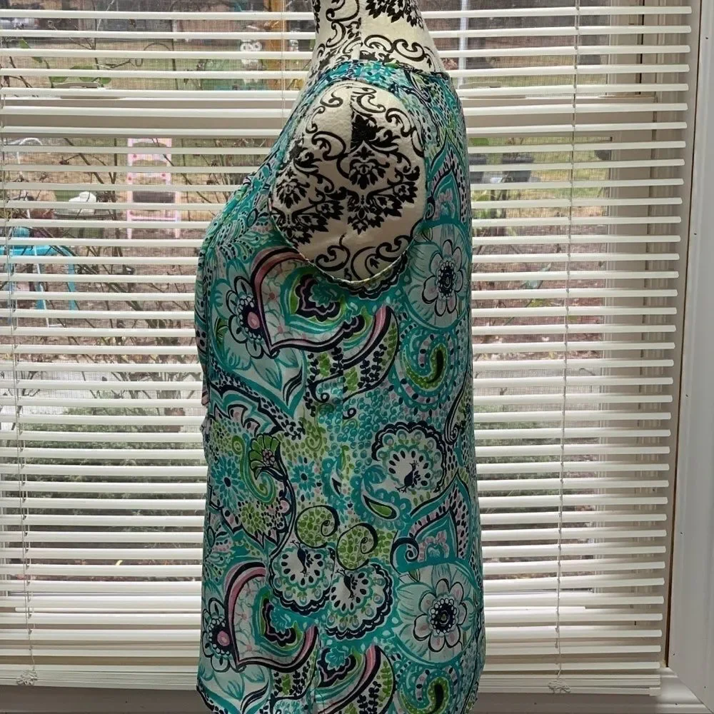 Lilly Pulitzer 100% Silk Sleeveless Blouse, Size 4 - Picture 3 of 6